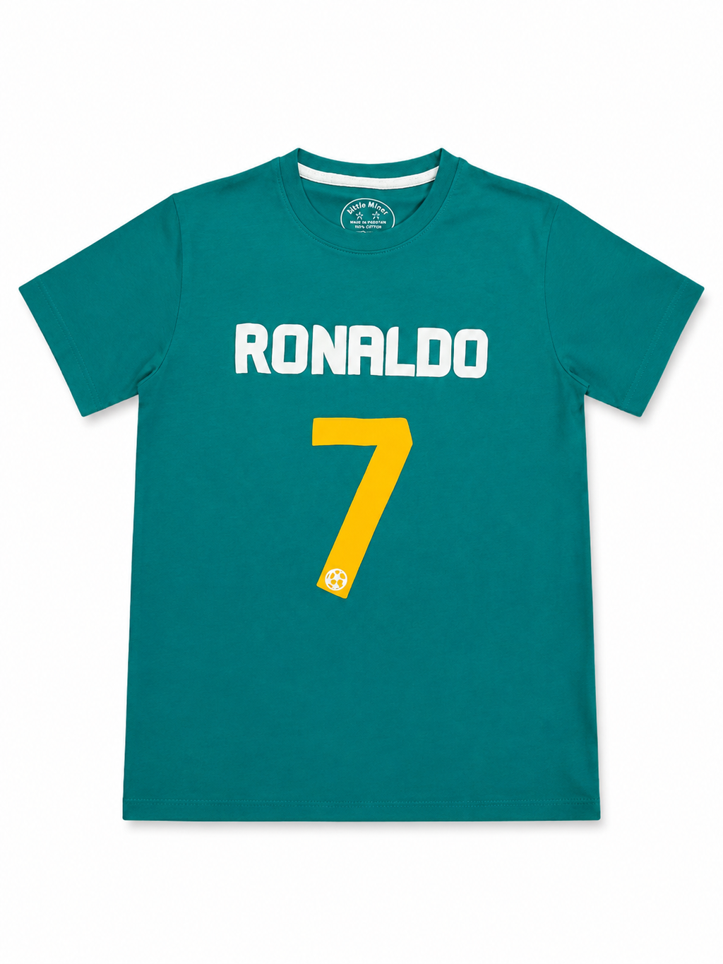 Minnie Miner Kids Ronaldo 7 Graphic T-Shirt – Teal Green