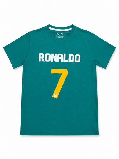 Minnie Miner Kids Ronaldo 7 Graphic T-Shirt – Teal Green