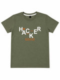 Threads Mark Kids Hacker Graphic Cotton T-Shirt – Olive Green