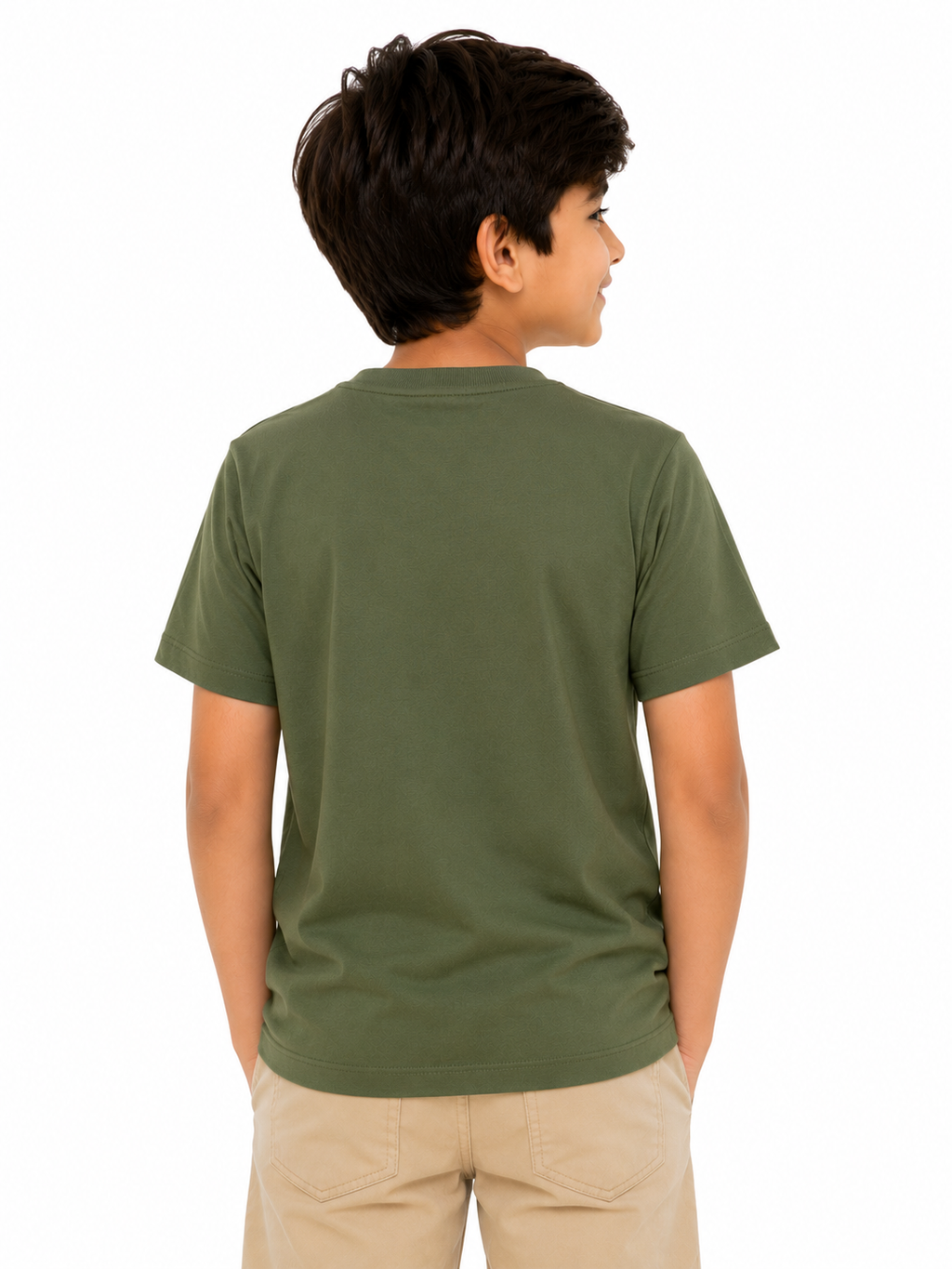 Threads Mark Kids Hacker Graphic Cotton T-Shirt – Olive Green