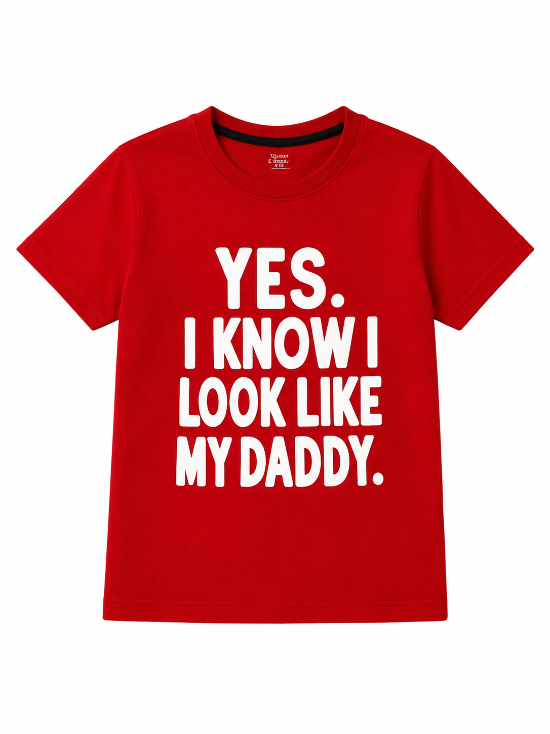 Threads Mark Kids "Yes, I Know I Look Like My Daddy" Graphic Cotton T-Shirt – Red
