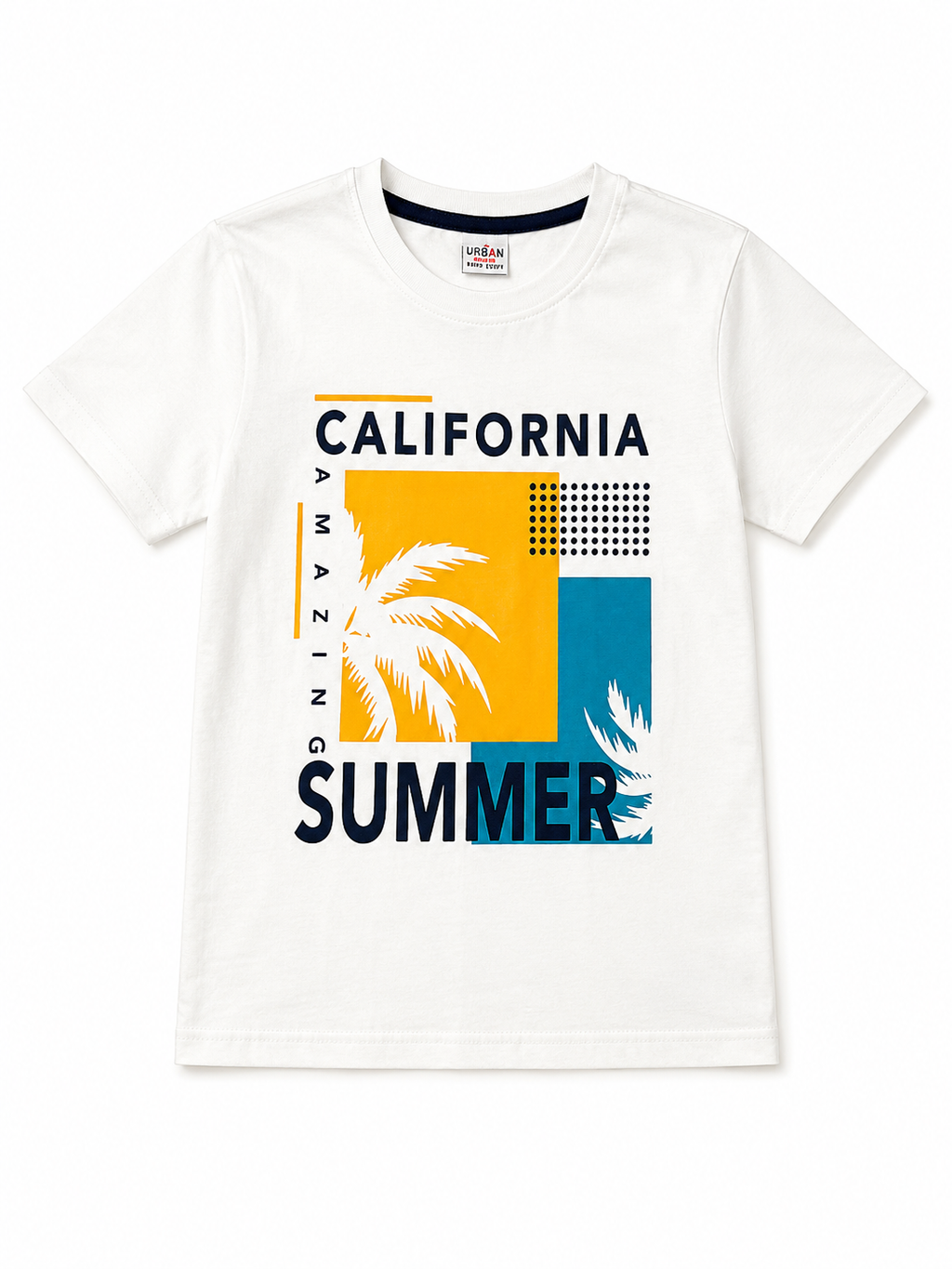 Threads Mark Kids California Summer Graphic Cotton T-Shirt – White