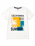Threads Mark Kids California Summer Graphic Cotton T-Shirt – White