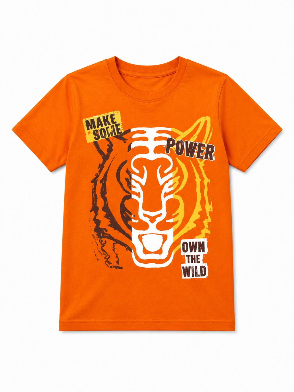 Wild Tiger Graphic T-Shirt & Shorts Co-Ord Set for Boys
