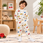 Kids’ Vehicle Print Winter Tracksuit
