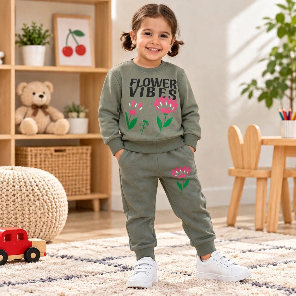 Kids Flower Vibes Tracksuit